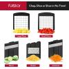 imageFullstar Allin1 Vegetable Chopper and Mandoline Slicer for Kitchen  Cheese Grater French Fry Cutter Cheese Slicer  Bonus Handheld Spiralizer Included 6 in 1 BlackWhiteBlack