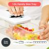 imageFullstar Allin1 Vegetable Chopper and Mandoline Slicer for Kitchen  Cheese Grater French Fry Cutter Cheese Slicer  Bonus Handheld Spiralizer Included 6 in 1 BlackWhiteBlackWhite