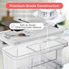 imageFullstar Allin1 Vegetable Chopper and Mandoline Slicer for Kitchen  Cheese Grater French Fry Cutter Cheese Slicer  Bonus Handheld Spiralizer Included 6 in 1 BlackWhiteBlackWhite