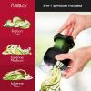 imageFullstar Allin1 Vegetable Chopper and Mandoline Slicer for Kitchen  Cheese Grater French Fry Cutter Cheese Slicer  Bonus Handheld Spiralizer Included 6 in 1 BlackWhiteBlack