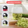 imageFullstar Allin1 Vegetable Chopper and Mandoline Slicer for Kitchen  Cheese Grater French Fry Cutter Cheese Slicer  Bonus Handheld Spiralizer Included 6 in 1 BlackWhiteBlackWhite