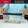 imageFullstar Allin1 Vegetable Chopper and Mandoline Slicer for Kitchen  Cheese Grater French Fry Cutter Cheese Slicer  Bonus Handheld Spiralizer Included 6 in 1 BlackWhiteBlack