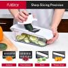 imageFullstar Mandoline Slicer for Kitchen  Vegetable Chopper Onion Potato Food Veggie Fruit Slicer and Cutter with Container Kitchen Gadgets ampamp Accessories Home Essentials 6in1 WhiteBlackWhiteBlack