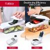 imageFullstar Mandoline Slicer for Kitchen  Vegetable Chopper Onion Potato Food Veggie Fruit Slicer and Cutter with Container Kitchen Gadgets ampamp Accessories Home Essentials 6in1 WhiteBlackWhiteBlack