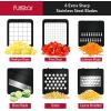 imageFullstar Mandoline Slicer for Kitchen  Vegetable Chopper Onion Potato Food Veggie Fruit Slicer and Cutter with Container Kitchen Gadgets ampamp Accessories Home Essentials 6in1 WhiteBlackFull White
