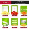 imageFullstar Mandoline Slicer for Kitchen  Vegetable Chopper Onion Potato Food Veggie Fruit Slicer and Cutter with Container Kitchen Gadgets ampamp Accessories Home Essentials 6in1 WhiteBlackGrayGreen