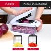 imageFullstar Mandoline Slicer for Kitchen  Vegetable Chopper Onion Potato Food Veggie Fruit Slicer and Cutter with Container Kitchen Gadgets ampamp Accessories Home Essentials 6in1 WhiteBlackWhiteBlack