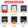 imageFullstar Mandoline Slicer for Kitchen  Vegetable Chopper Onion Potato Food Veggie Fruit Slicer and Cutter with Container Kitchen Gadgets ampamp Accessories Home Essentials 6in1 WhiteBlackWhiteBlack