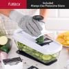 imageFullstar Mandoline Slicer for Kitchen Fruit Cutter Cheese Grater Cucumber Slicer Food Cutter ampamp Kitchen Gadgets 7 in 1 White7 in 1