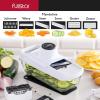 imageFullstar Mandoline Slicer for Kitchen Fruit Cutter Cheese Grater Cucumber Slicer Food Cutter ampamp Kitchen Gadgets 7 in 1 White7 in 1
