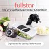 imageFullstar Mandoline Slicer for Kitchen Fruit Cutter Cheese Grater Cucumber Slicer Veggie Spiralizer Food Cutter ampamp Kitchen Gadgets with Safety Glove 6 in 1 WhiteWhite