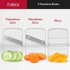 imageFullstar Mandoline Slicer for Kitchen Fruit Cutter Cheese Grater Cucumber Slicer Veggie Spiralizer Food Cutter ampamp Kitchen Gadgets with Safety Glove 6 in 1 WhiteClear