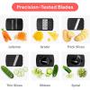 imageFullstar Mandoline Slicer for Kitchen Fruit Cutter Cheese Grater Cucumber Slicer Veggie Spiralizer Food Cutter ampamp Kitchen Gadgets with Safety Glove 6 in 1 WhiteWhite