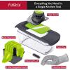 imageFullstar Mandoline Slicer for Kitchen Fruit Cutter Cheese Grater Cucumber Slicer Veggie Spiralizer Food Cutter ampamp Kitchen Gadgets with Safety Glove 6 in 1 WhiteGrayGreen