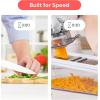 imageFullstar Mandoline Slicer for Kitchen Fruit Cutter Cheese Grater Cucumber Slicer Veggie Spiralizer Food Cutter ampamp Kitchen Gadgets with Safety Glove 6 in 1 WhiteWhite