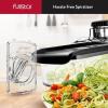 imageFullstar Mandoline Slicer for Kitchen Fruit Cutter Cheese Grater Cucumber Slicer Veggie Spiralizer Food Cutter ampamp Kitchen Gadgets with Safety Glove 6 in 1 WhiteClear