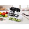 imageFullstar Mandoline Slicer for Kitchen Fruit Cutter Cheese Grater Cucumber Slicer Veggie Spiralizer Food Cutter ampamp Kitchen Gadgets with Safety Glove 6 in 1 WhiteWhite