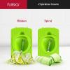 imageFullstar Mandoline Slicer for Kitchen Fruit Cutter Cheese Grater Cucumber Slicer Veggie Spiralizer Food Cutter ampamp Kitchen Gadgets with Safety Glove 6 in 1 WhiteGrayGreen