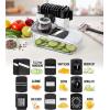 imageFullstar Mandoline Slicer for Kitchen Fruit Cutter Cheese Grater Cucumber Slicer Veggie Spiralizer Food Cutter ampamp Kitchen Gadgets with Safety Glove 6 in 1 WhiteWhite