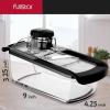 imageFullstar Mandoline Slicer for Kitchen Fruit Cutter Cheese Grater Cucumber Slicer Veggie Spiralizer Food Cutter ampamp Kitchen Gadgets with Safety Glove 6 in 1 WhiteClear