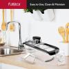 imageFullstar Mandoline Slicer for Kitchen Fruit Cutter Cheese Grater Cucumber Slicer Veggie Spiralizer Food Cutter ampamp Kitchen Gadgets with Safety Glove 6 in 1 WhiteClear