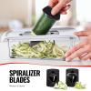 imageFullstar Mandoline Slicer for Kitchen Fruit Cutter Cheese Grater Cucumber Slicer Veggie Spiralizer Food Cutter ampamp Kitchen Gadgets with Safety Glove 6 in 1 WhiteWhite