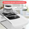 imageFullstar Mandoline Slicer for Kitchen Fruit Cutter Cheese Grater Cucumber Slicer Veggie Spiralizer Food Cutter ampamp Kitchen Gadgets with Safety Glove 6 in 1 WhiteWhite