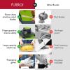 imageFullstar Mandoline Slicer for Kitchen Fruit Cutter Cheese Grater Cucumber Slicer Veggie Spiralizer Food Cutter ampamp Kitchen Gadgets with Safety Glove 6 in 1 WhiteGrayGreen