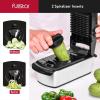 imageFullstar The Original Pro Chopper  Vegetable Chopper and Spiralizer Food Chopper with Container Fruit Slicer Kitchen Gadgets ampamp Accessories Home Essentials 9 in 1 WhiteStainless Steel