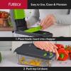 imageFullstar The Original Pro Chopper  Vegetable Chopper and Spiralizer Food Chopper with Container Fruit Slicer Kitchen Gadgets ampamp Accessories Home Essentials 9 in 1 WhiteGrayGreen