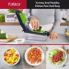 imageFullstar The Original Pro Chopper  Vegetable Chopper and Spiralizer Food Chopper with Container Fruit Slicer Kitchen Gadgets ampamp Accessories Home Essentials 9 in 1 WhiteGrayGreen