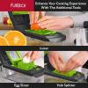 imageFullstar The Original Pro Chopper  Vegetable Chopper and Spiralizer Food Chopper with Container Fruit Slicer Kitchen Gadgets ampamp Accessories Home Essentials 9 in 1 WhiteGrayGreen