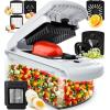 imageFullstar The Original Pro Chopper  Vegetable Chopper and Spiralizer Food Chopper with Container Fruit Slicer Kitchen Gadgets ampamp Accessories Home Essentials 9 in 1 WhiteWhite