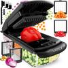 imageFullstar The Original Pro Chopper  Vegetable Chopper and Spiralizer Food Chopper with Container Fruit Slicer Kitchen Gadgets ampamp Accessories Home Essentials 9 in 1 WhiteBlack