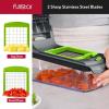 imageFullstar The Original Pro Chopper  Vegetable Chopper and Spiralizer Food Chopper with Container Fruit Slicer Kitchen Gadgets ampamp Accessories Home Essentials 9 in 1 WhiteGrayGreen