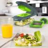 imageFullstar The Original Pro Chopper  Vegetable Chopper and Spiralizer Food Chopper with Container Fruit Slicer Kitchen Gadgets ampamp Accessories Home Essentials 9 in 1 WhiteGrayGreen