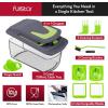 imageFullstar The Original Pro Chopper  Vegetable Chopper and Spiralizer Food Chopper with Container Fruit Slicer Kitchen Gadgets ampamp Accessories Home Essentials 9 in 1 WhiteGrayGreen