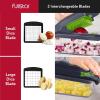 imageFullstar The Original Pro Chopper  Vegetable Chopper and Spiralizer Food Chopper with Container Fruit Slicer Kitchen Gadgets ampamp Accessories Home Essentials 9 in 1 WhiteGrayGreen