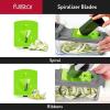 imageFullstar The Original Pro Chopper  Vegetable Chopper and Spiralizer Food Chopper with Container Fruit Slicer Kitchen Gadgets ampamp Accessories Home Essentials 9 in 1 WhiteGrayGreen
