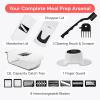 imageFullstar The Original Pro Chopper  Vegetable Chopper and Spiralizer Food Chopper with Container Fruit Slicer Kitchen Gadgets ampamp Accessories Home Essentials 9 in 1 WhiteWhite