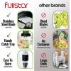 imageFullstar Vegetable Spiralizer and Slicer  Zucchini Spiralizer Noodle Maker with Sharp Stainless Steel Blades Spiralizer for Veggie Noodles Cucumber Veggie Vegetable Zoodler Kitchen Gadget 4 in 18 in 1