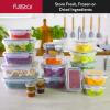 imagefullstar 50Piece Plastic Food Storage Containers with Lids 24 Containers ampamp 24 Lids  Leakproof BPAFree Meal Prep Containers Reusable Lunch Storage Set for Kitchen Organization Pack of 50Pack of 50