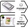 imagefullstar 50Piece Plastic Food Storage Containers with Lids 24 Containers ampamp 24 Lids  Leakproof BPAFree Meal Prep Containers Reusable Lunch Storage Set for Kitchen Organization Pack of 50Pack of 28