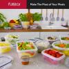 imagefullstar 50Piece Plastic Food Storage Containers with Lids 24 Containers ampamp 24 Lids  Leakproof BPAFree Meal Prep Containers Reusable Lunch Storage Set for Kitchen Organization Pack of 50Pack of 50