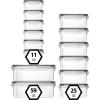 imagefullstar 50Piece Plastic Food Storage Containers with Lids 24 Containers ampamp 24 Lids  Leakproof BPAFree Meal Prep Containers Reusable Lunch Storage Set for Kitchen Organization Pack of 50Pack of 28