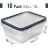 imagefullstar 50Piece Plastic Food Storage Containers with Lids 24 Containers ampamp 24 Lids  Leakproof BPAFree Meal Prep Containers Reusable Lunch Storage Set for Kitchen Organization Pack of 50Pack of 20