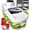 imageFullstar Mandoline Slicer for Kitchen Fruit Cutter Cheese Grater Cucumber Slicer Food Cutter ampamp Kitchen Gadgets 7 in 1 White7 in 1