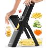 imageFullstar Safer Mandoline Slicer for Kitchen Cucumber Slicer Potato Julienne Vegetable ampamp Food Chopper 7 in 1 Black