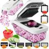 imageFullstar Vegetable Chopper Veggie Chopper with Container and Lid Food Chopper Salad Chopper Vegetable Chopper Onion and Cheese Slicer Mandoline Slicer for Kitchen with Handle 9 in 1