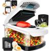 imageFullstar Vegetable Chopper and Mandoline Slicer for Kitchen Food Chopper with Container ampamp Lid Cheese Grater 8 in 1  Black